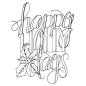 Preview: Spellbinders Cling Stamp - "Happy Holly Days" - Gummistempel