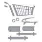 Preview: Spellbinders 3D Die "Shopping Cart Right Facing "