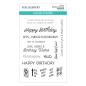 Preview: Spellbinders Stempelset - "Birthday Unboxing Sentiments" - Silikonstempel