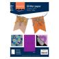 Preview:  Florence - Glitzerpapier 5 Bogen A4 - Lila - Selbstklebendes Glitzerpapier 