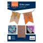 Preview:  Florence - Glitzerpapier 5 Bogen A4 - Braun - Selbstklebendes Glitzerpapier 