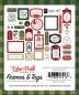 Preview: Echo Park -   Ephemera Frames & Tags - "Gnome For Christmas" - Stanzteile & Anhänger 
