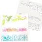 Preview: Polkadoodles  -Stencil - " Christmas Holly Gift Snow "  3-in-1 Schablone 