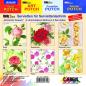Preview: Serviettenmischpackung "Romantic Flowers" 12 Stück - 6 Serviettenmotive á 2 Servietten