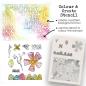 Preview: Polkadoodles  - Colour & Create - Stencil - "  Funky Daisy Smile  " - Schablone 