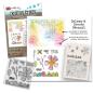 Preview: Polkadoodles  - Colour & Create - Stencil - "  Funky Daisy Smile  " - Schablone 