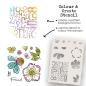 Preview: Polkadoodles  - Colour & Create - Stencil - "  Funky Flower Friend  " - Schablone 