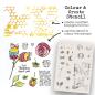 Preview: Polkadoodles  - Colour & Create - Stencil - "  Funky Rosy Posy  " - Schablone 