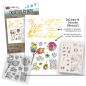 Preview: Polkadoodles  - Colour & Create - Stencil - "  Funky Rosy Posy  " - Schablone 