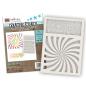 Preview: Polkadoodles - Stencil - " Funky Vortex Grid  " - Schablone 