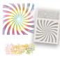 Preview: Polkadoodles - Stencil - " Funky Vortex Grid  " - Schablone 
