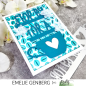 Preview: Picket Fence Studios - Layering Stencil - "The Best Bean in Town" - Schablone