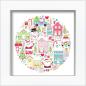 Preview: Doodlebug Design - Shadow Box Kit - "Candy Cane Lane" - Kit für Schattenbox 