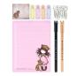 Preview: Gorjuss Santoro -  Desk Organiser Set Purrrrrfect Love - Notizblock 