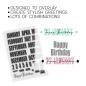 Preview: Polkadoodles - Stempelset "Happy Birthday Dates & Messages" Clear Stamp-Set