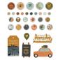 Preview: Simple Stories - Decorative Brads "Here + There" 