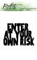 Preview: Picket Fence Studios - Stanzschablone "Enter at Your Own Risk" Dies 3,77x2,74 Inch