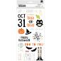 Preview: American Crafts - Aufkleber "Happy Halloween" Sticker