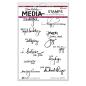 Preview: Ranger - Stempelset by Dina Wakley "Just what to say" Media Cling Stamp 