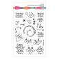 Preview: Stampendous - Stempelset "Snowman Hugs Faces & Sentiments" Clear Stamps
