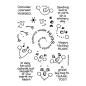 Preview: Stampendous - Stempelset "Snowman Hugs Faces & Sentiments" Clear Stamps