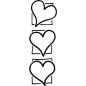 Preview: Holz-Stempel "Herztrilogie" 3x8 cm