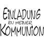 Preview: Holz-Stempel "Einladung zur Kommunion" 5x7 cm