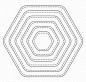 Preview: My Favorite Things - Stanzschablone "Stitched Rounded Hexagon STAX" Die-namics