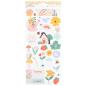 Preview: American Crafts - Aufkleber "Pebbles Sunny Bloom" Icons Gold Foil Sticker