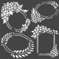 Preview: Stamperia - Schablone 18x18cm "Labels" Stencil  