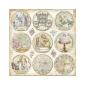 Preview: Stamperia - Designpapier "Sleeping Beauty Rounds" Paper Sheets 12x12 Inch - 10 Bogen