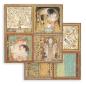 Preview: Stamperia - Designpapier "Klimt 4 Cards" Paper Sheets 12x12 Inch - 10 Bogen