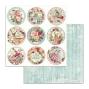 Preview: Stamperia - Designpapier "Pink Christmas" Paper Pack 6x6 Inch - 10 Bogen