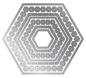 Preview: Crafters Companion - Stanzschablone "Nesting Hexagons" Dies