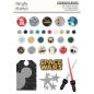 Preview: Simple Stories - Decorative Brads "Say Cheese Galaxy" 