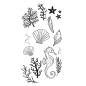Preview: Sizzix - Stempelset "Ocean Elements" Clear Stamps Design by Lisa Jones