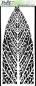 Preview: Picket Fence Studios - Schablone "Reversed Leaf" Slim Line Stencil 4x10 Inch