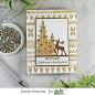 Preview: Picket Fence Studios - Schablone "Winter Forest Scenery" Slim Line Stencil 4x10 Inch