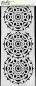 Preview: Picket Fence Studios - Schablone "Reversed Hand Cut Snowflake" Slim Line Stencil 4x10 Inch