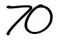 Preview: Holz-Stempel "70" 3x1,8 cm