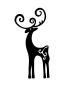 Preview: Holz-Stempel "Elch" 3,5x7 cm