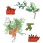 Preview: Sizzix - Stanzschablone & Stempelset "Pencil Line Holly" Framelits Craft Dies & Clear Stamps by 49 and Market