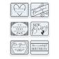 Preview: Tonic Studios - Stempelset "Rectangular sentiment" Clear Stamps