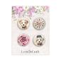 Preview: LemonCraft - Buttons 4Stk. "Dear Diary Roses"