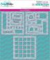 Preview: Carlijn Design - Schablone 14,5x14,5cm "Square Window Postage" Stencil