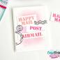 Preview: Carlijn Design - Schablone 14,5x14,5cm "Square Window Postage" Stencil