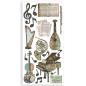 Preview: Stamperia - Stanzteile "Music" Paper Cut-outs 6x12 Inch - 4 Bogen