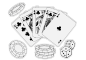 Preview: Crafters Companion - Stempelset & Stanzschablone "Royal Flush" Stamp & Dies