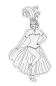 Preview: Crafters Companion - Stempelset & Stanzschablone "Showgirl" Stamp & Dies