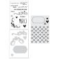 Preview: Ranger - Stempelset, Stanzschablone & Schablone "Merci & more" Make Art Stamp, Dies & Stencil